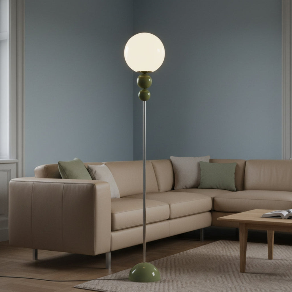 Lampe Sur Pied Globe En Verre