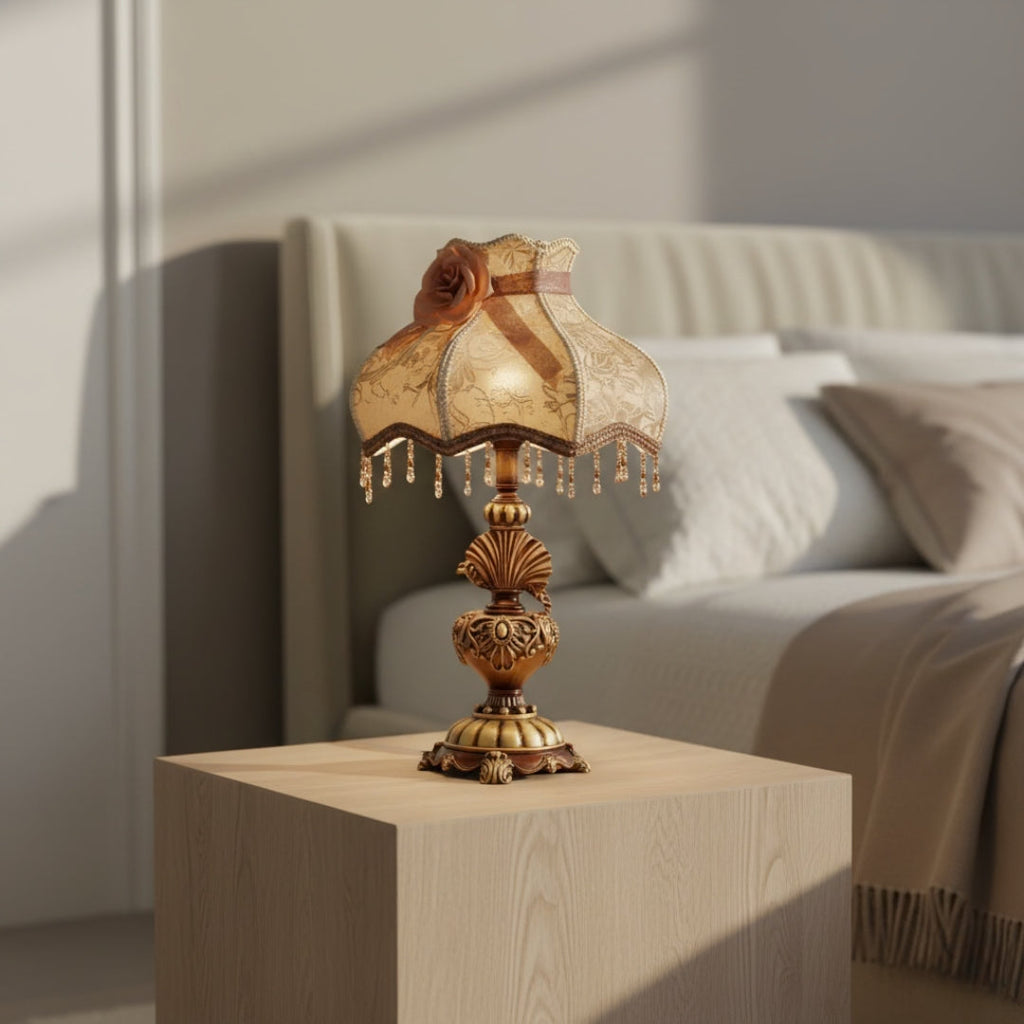 Lampe De Chevet Ancienne Avec Abat Jour