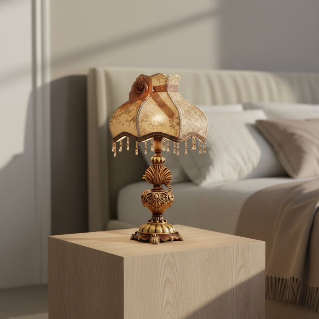 Lampe De Chevet Ancienne Avec Abat Jour