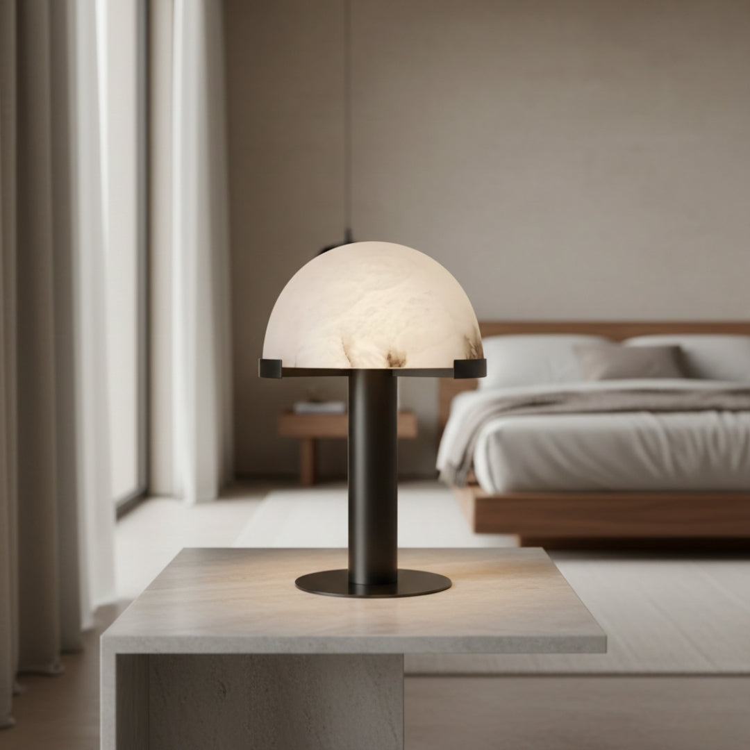 Lampe De Chevet Ancienne En Marbre