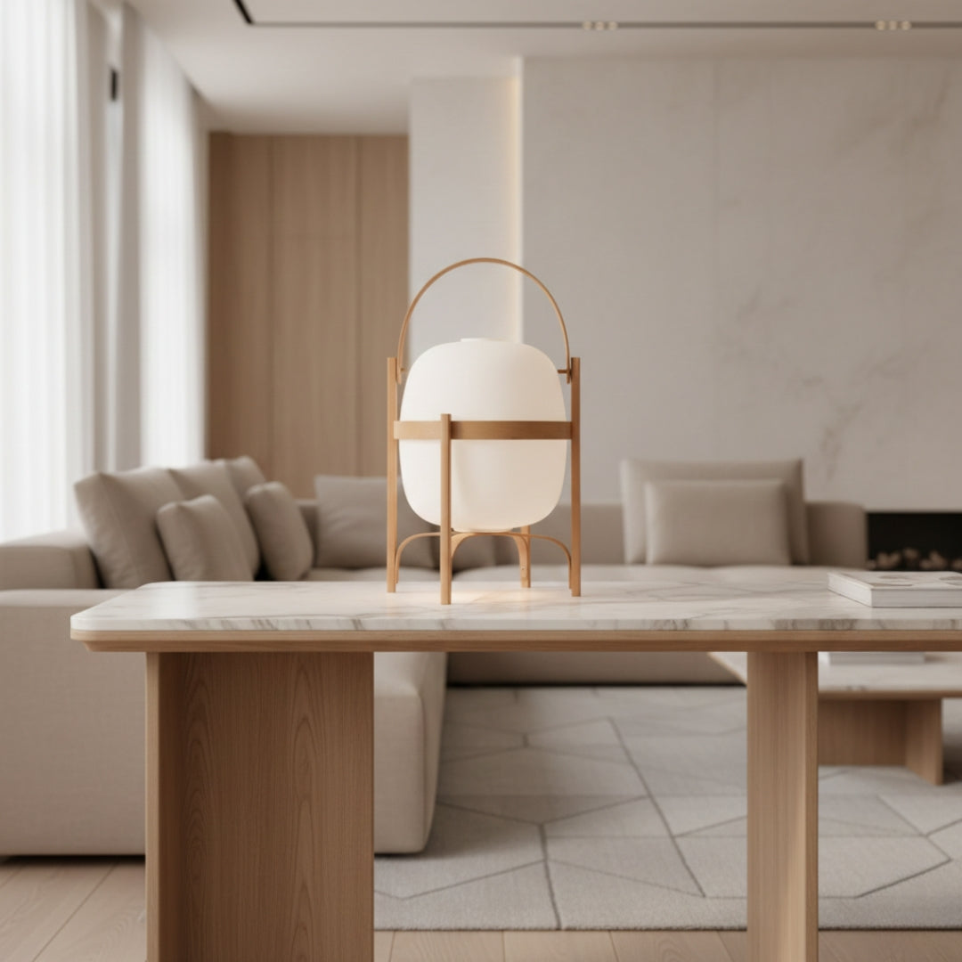 Lampe De Chevet Bois Style Japonais