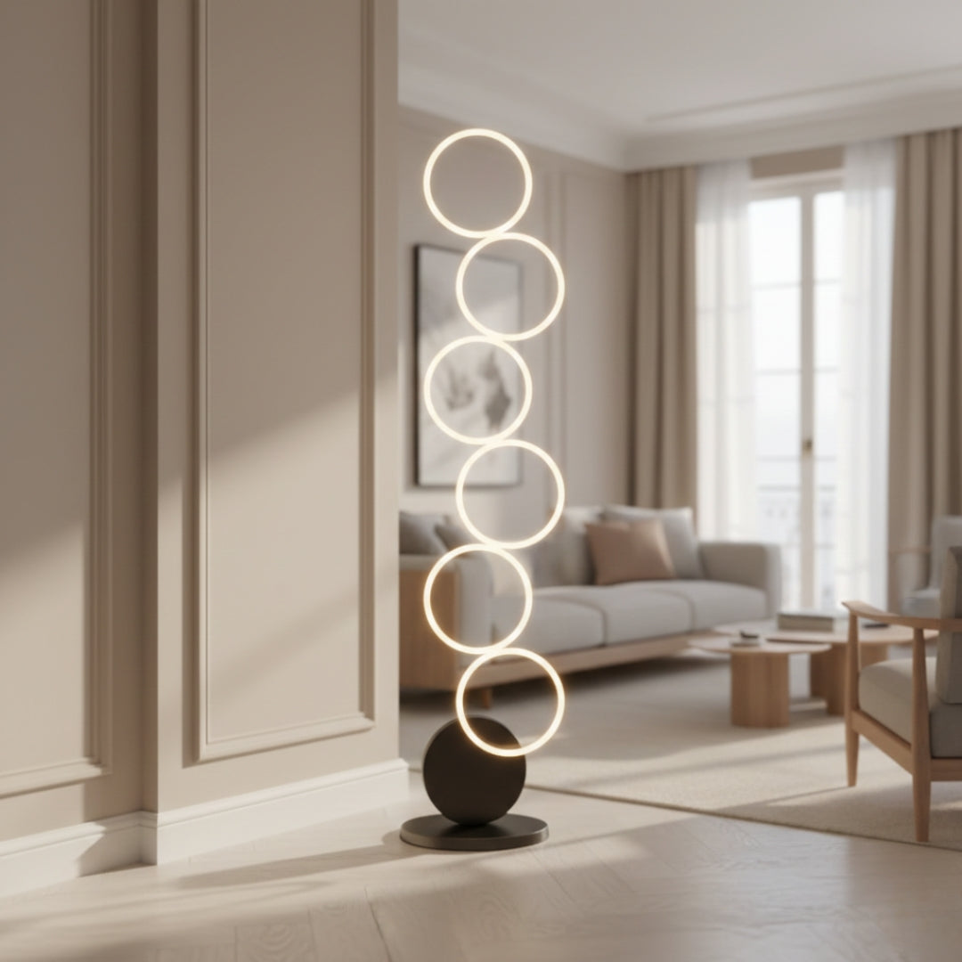 Lampe Sur Pied Cercle Led