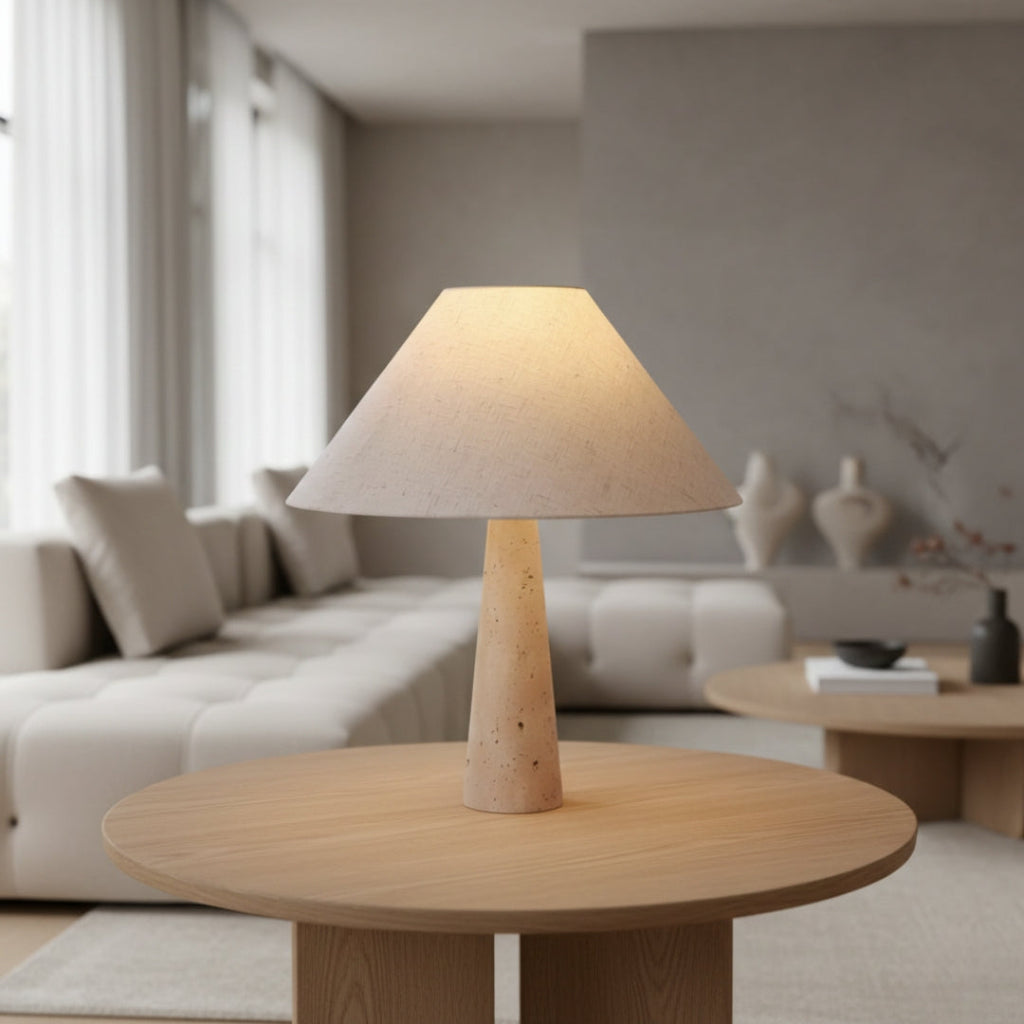 Lampe De Chevet En Pierre Taillé