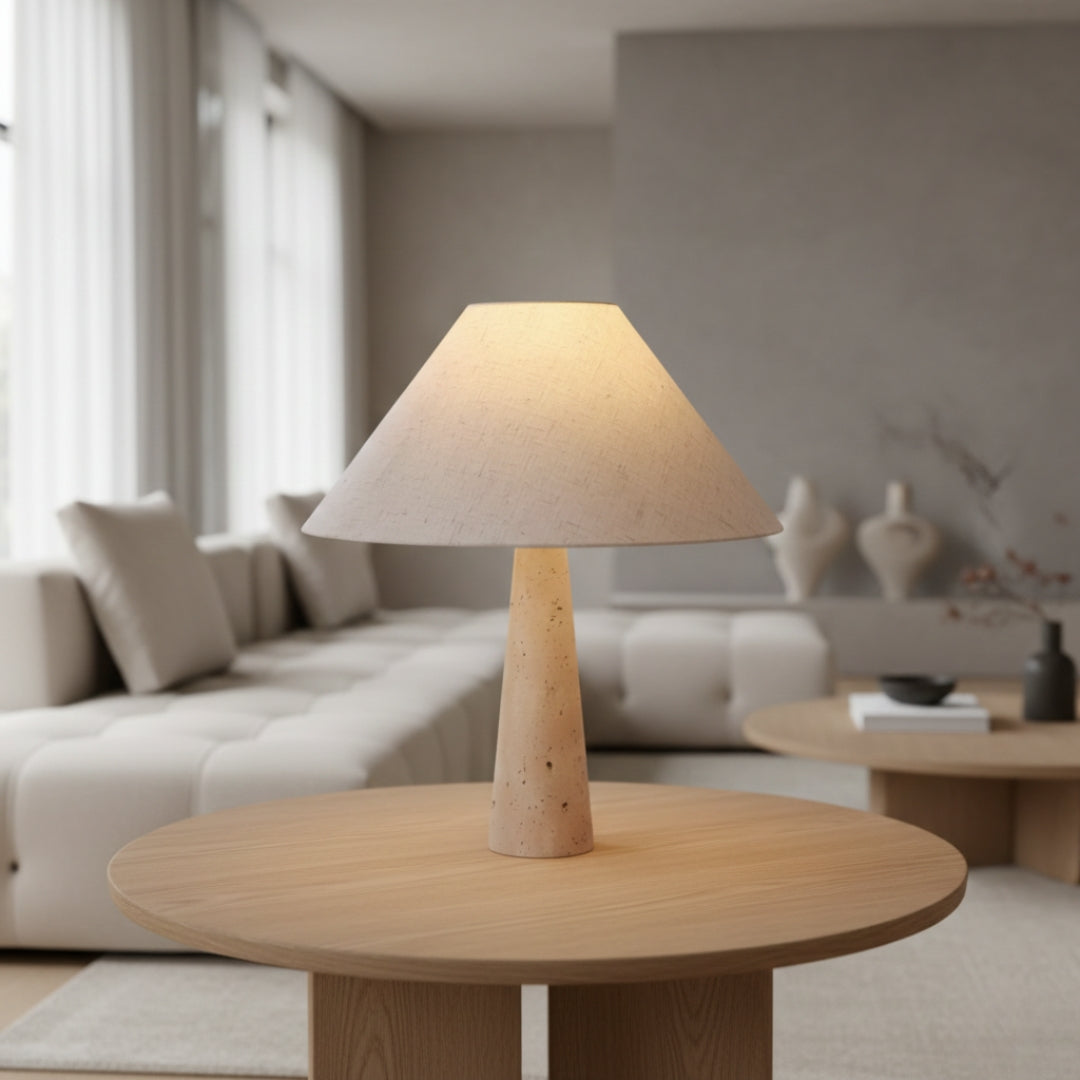 Lampe De Chevet En Pierre Taillé