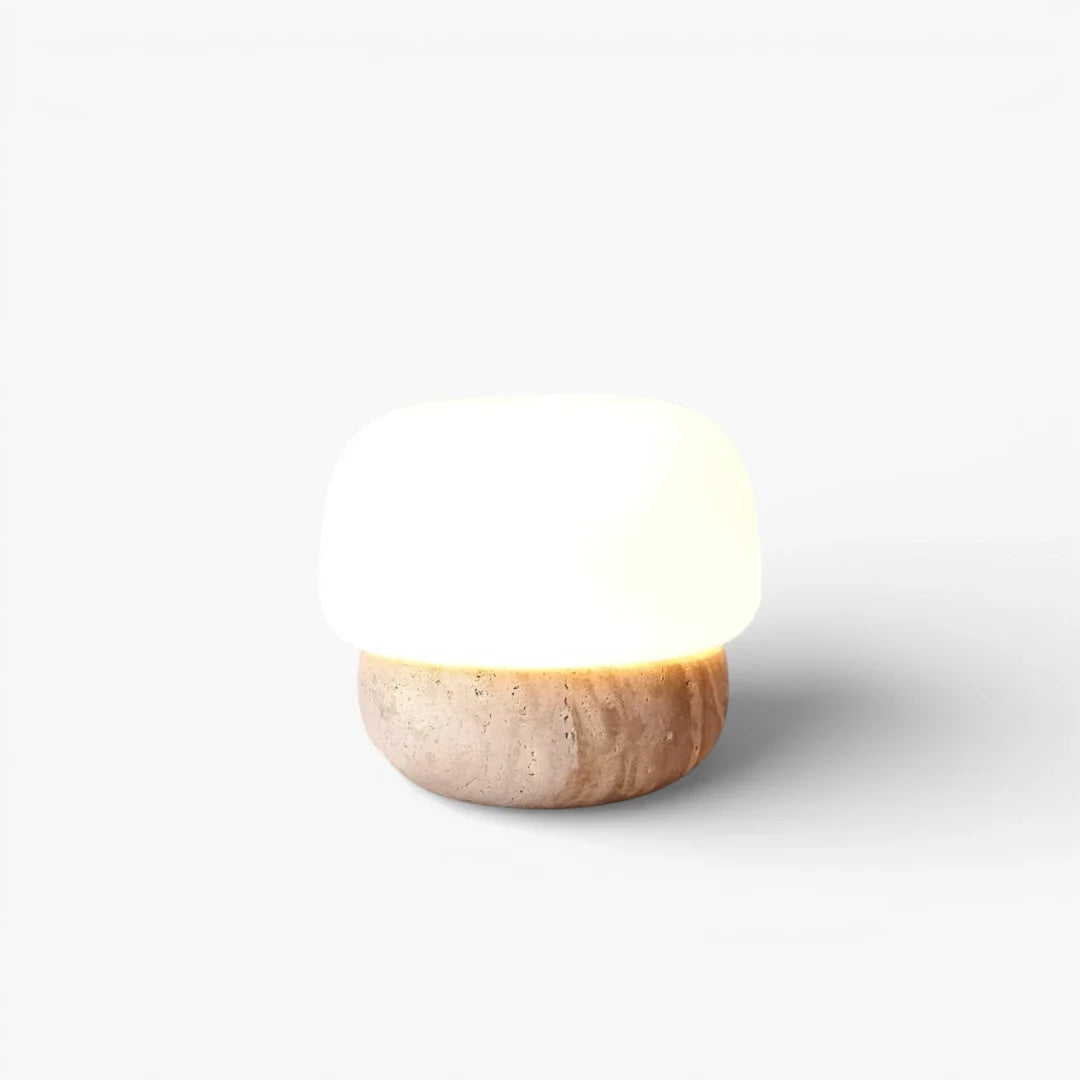 Lampe De Chevet En Travertin