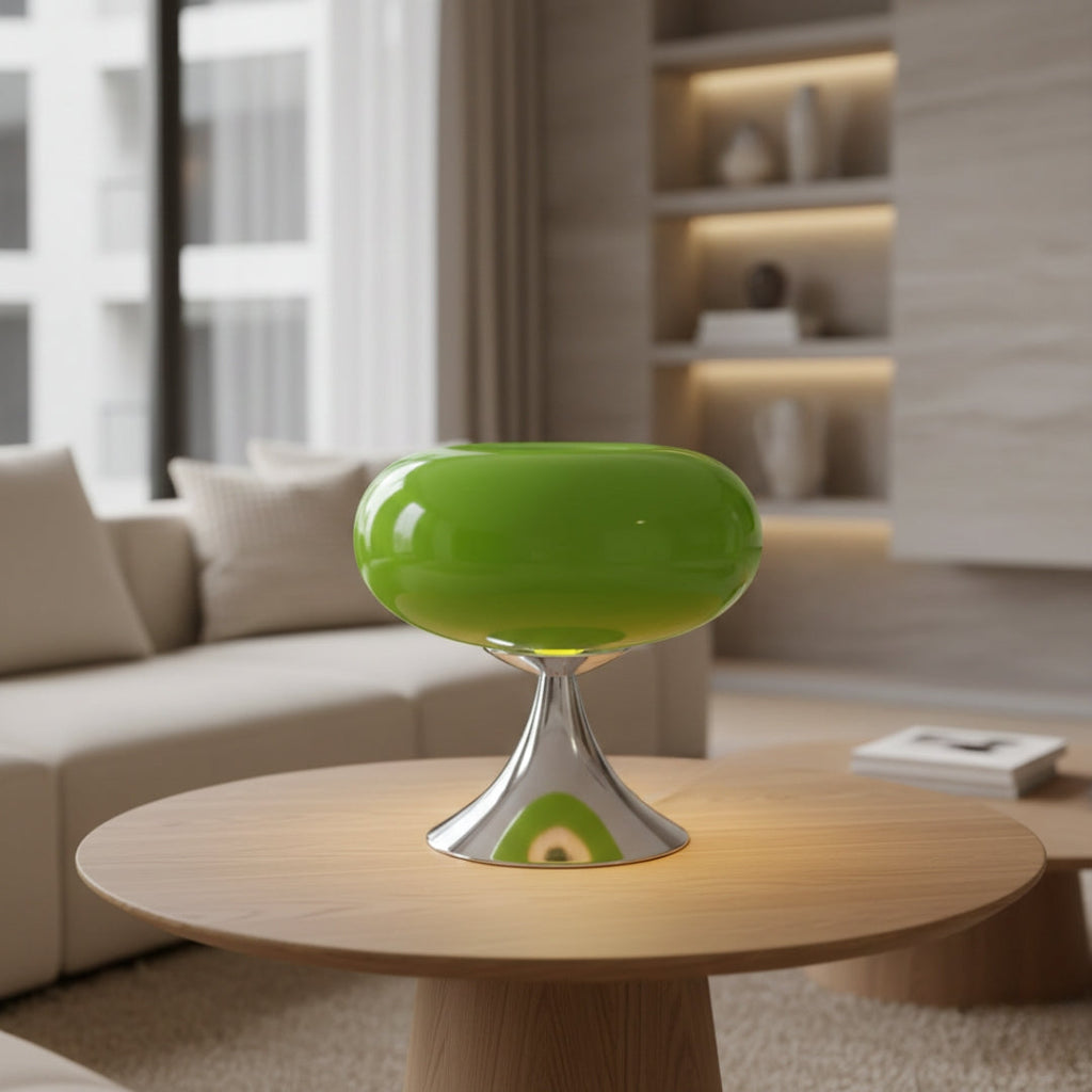 Lampe De Chevet En Verre Coloré