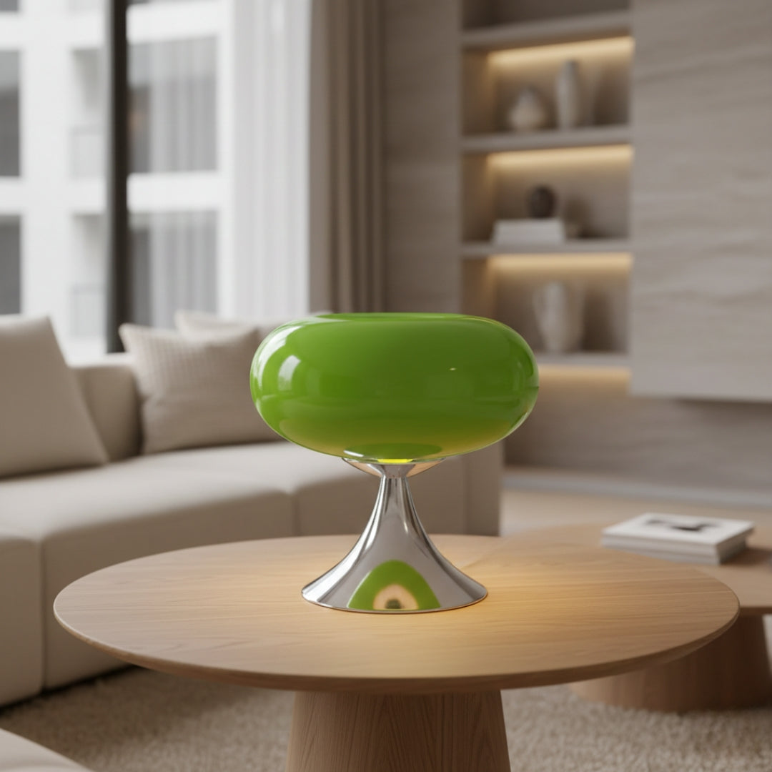 Lampe De Chevet En Verre Coloré