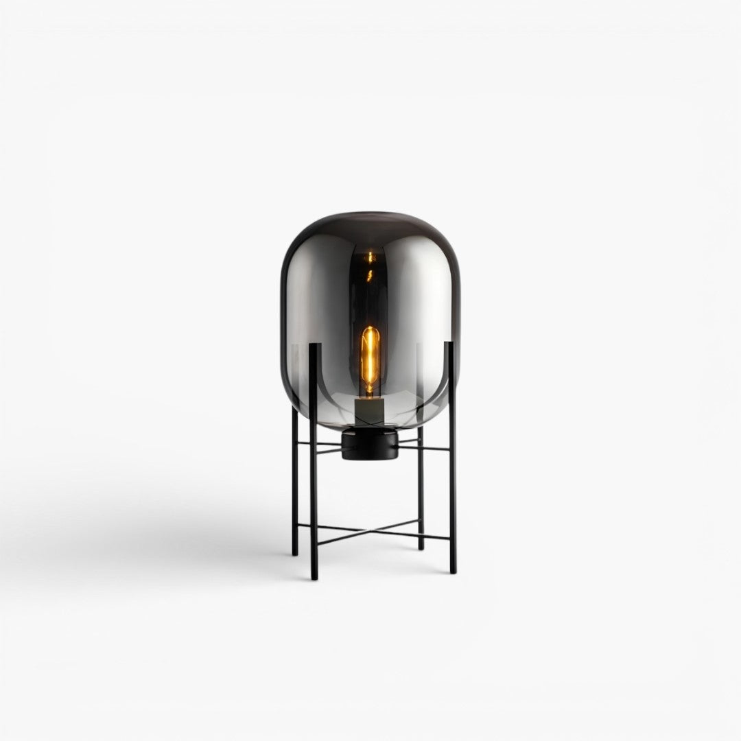 Lampe De Chevet En Verre Fumé