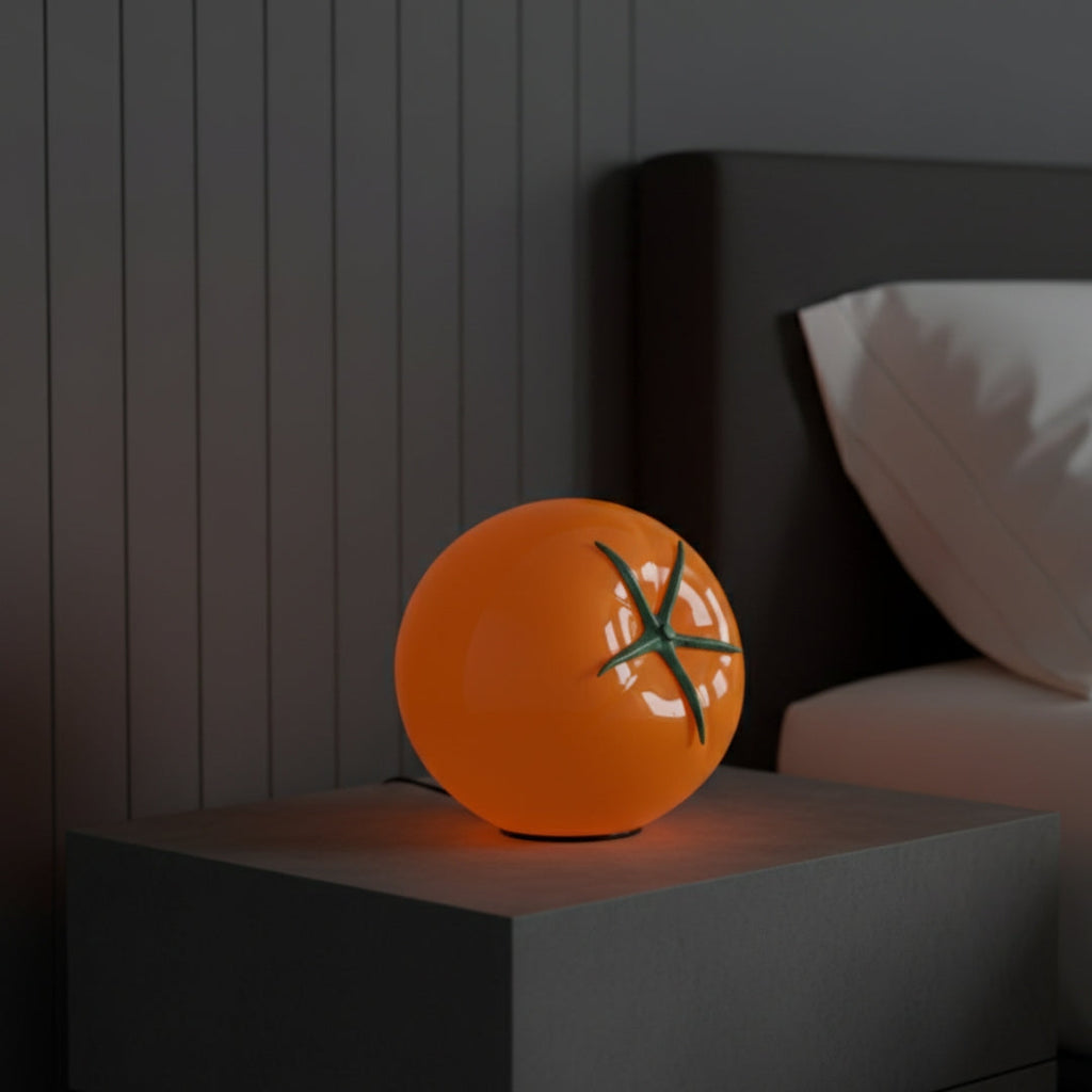 Lampe De Chevet En Verre Tomate