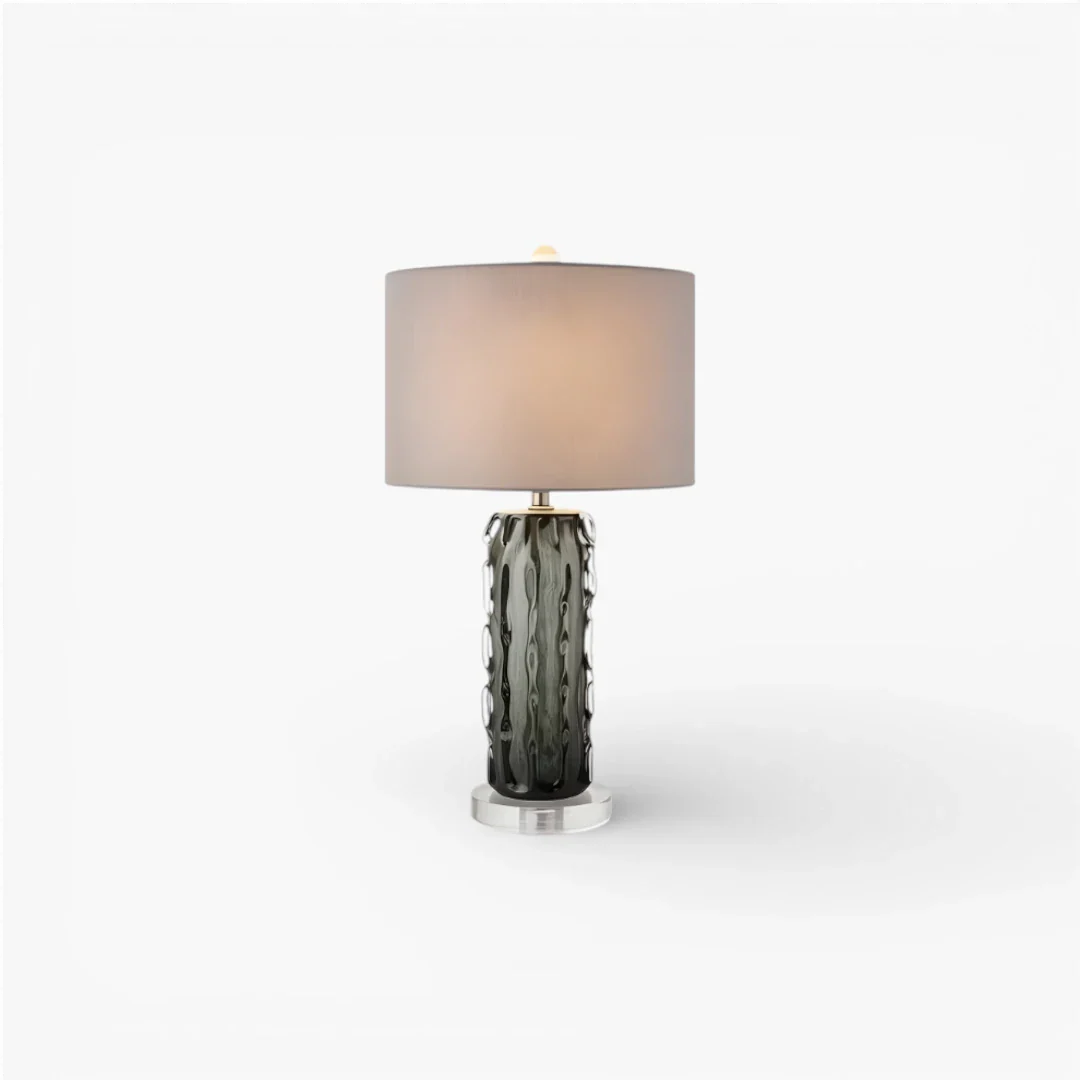 Lampe De Chevet Pied En Verre