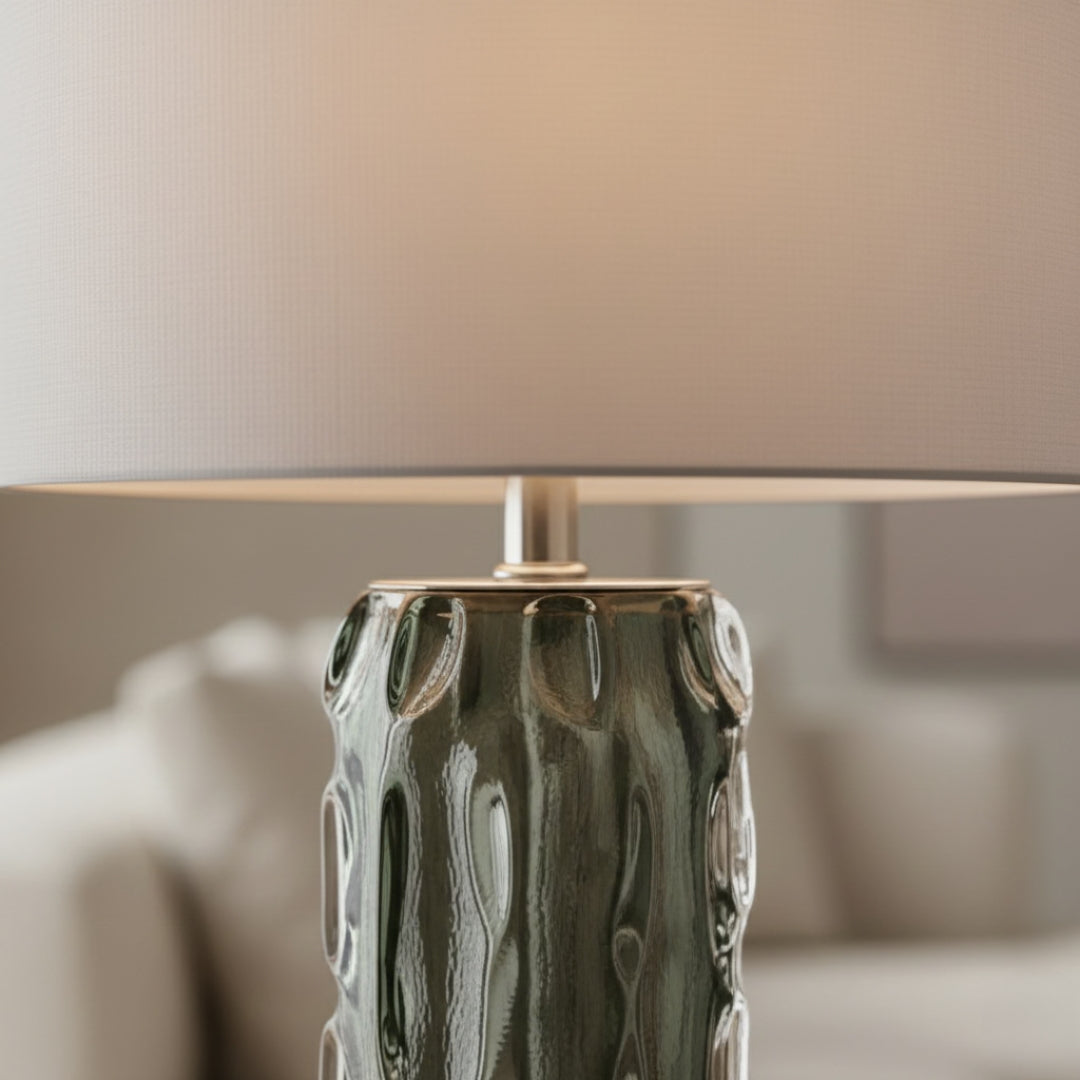 Lampe De Chevet Pied En Verre