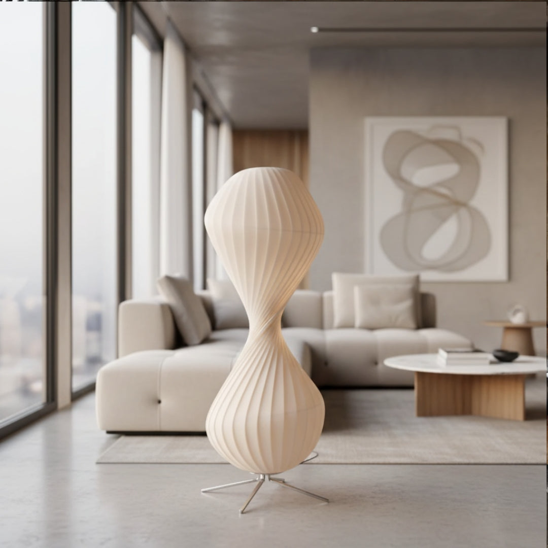 Lampe Sur Pied Design En Tissu