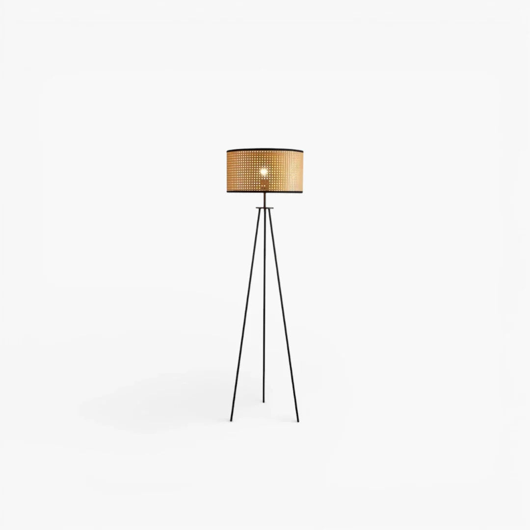 Lampe Sur Pied Abat Jour Rotin