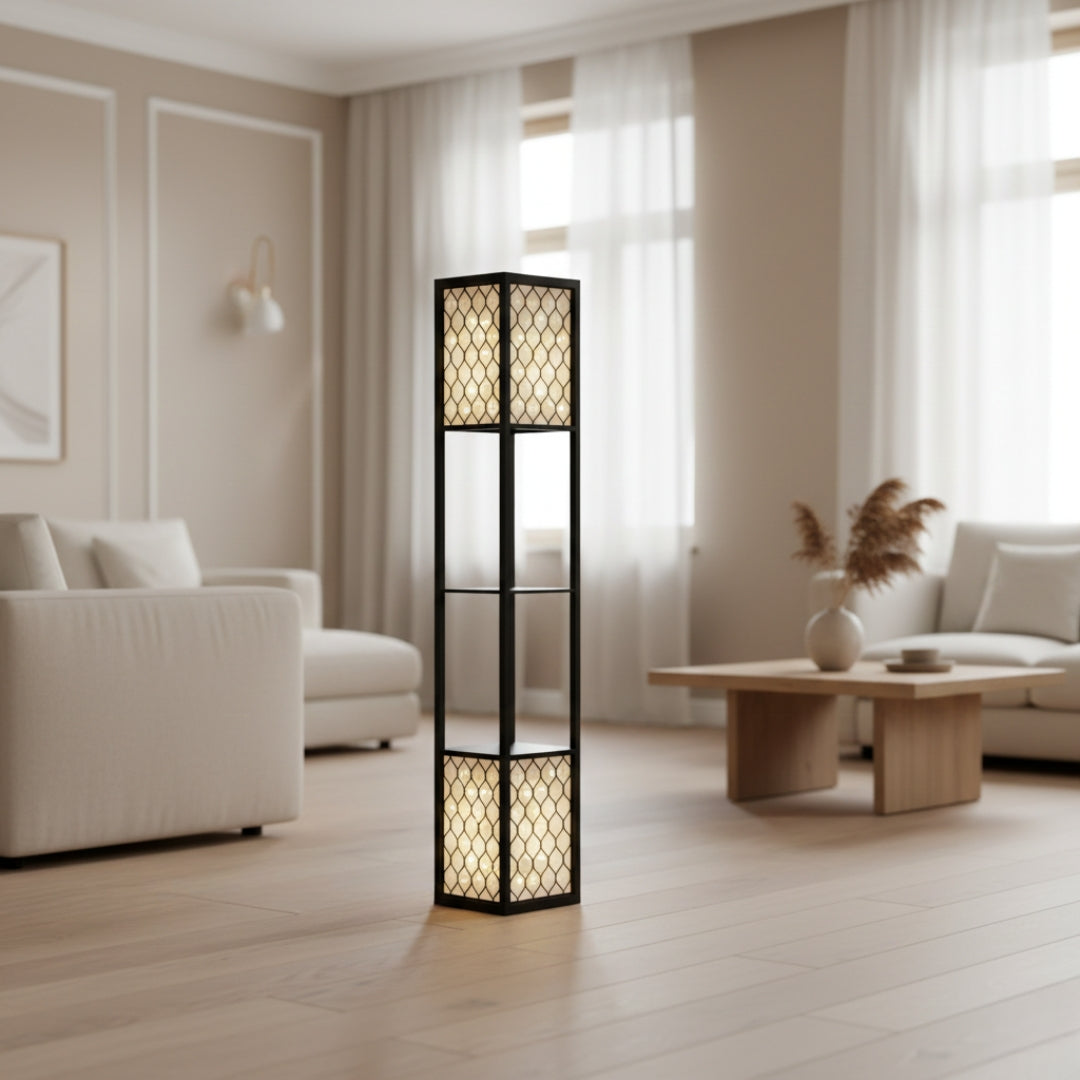 Lampe Sur Pied Avec Etagere