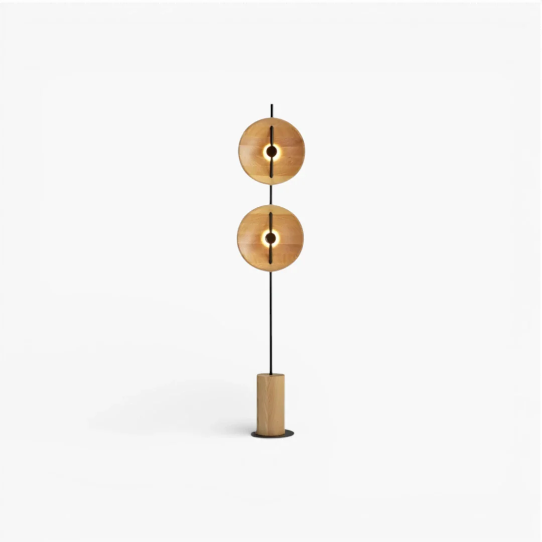 Lampe Sur Pied Bois Et Metal