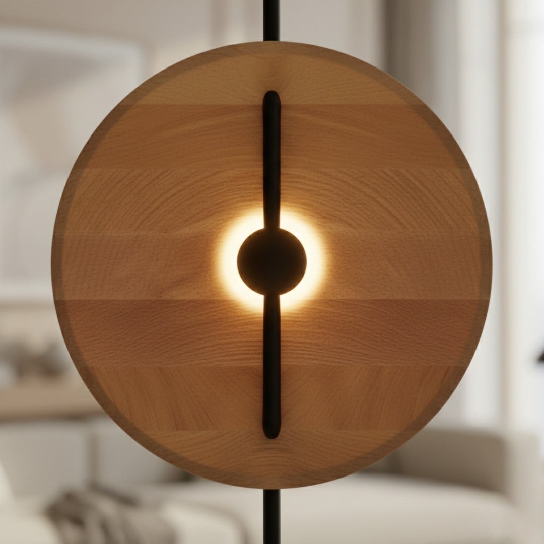 Lampe Sur Pied Bois Et Metal