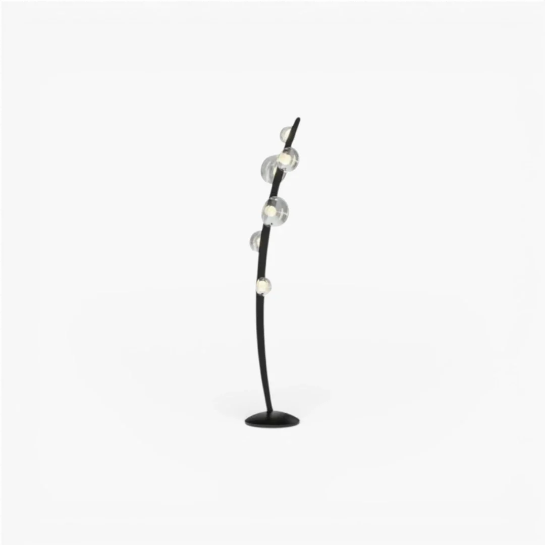 Lampe Sur Pied Bulles Verre Vintage