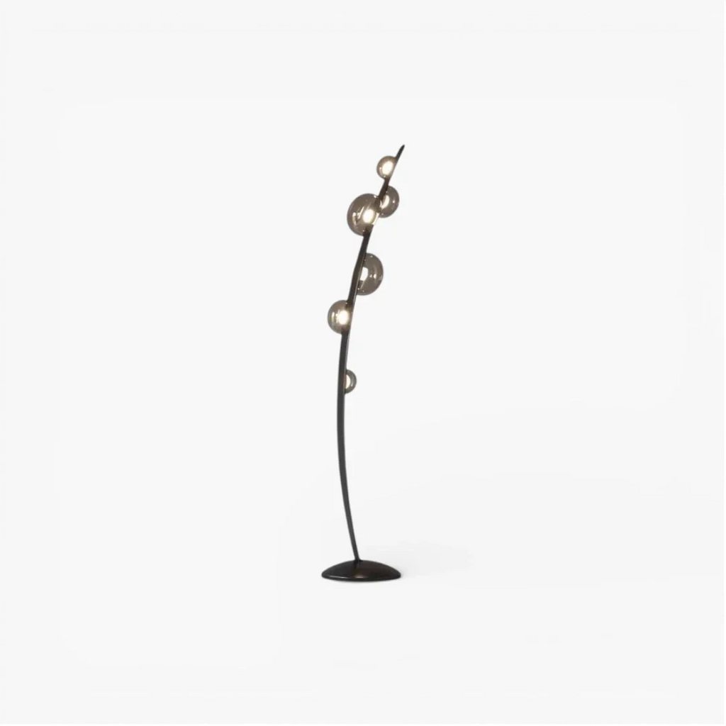 Lampe Sur Pied Bulles Verre Vintage