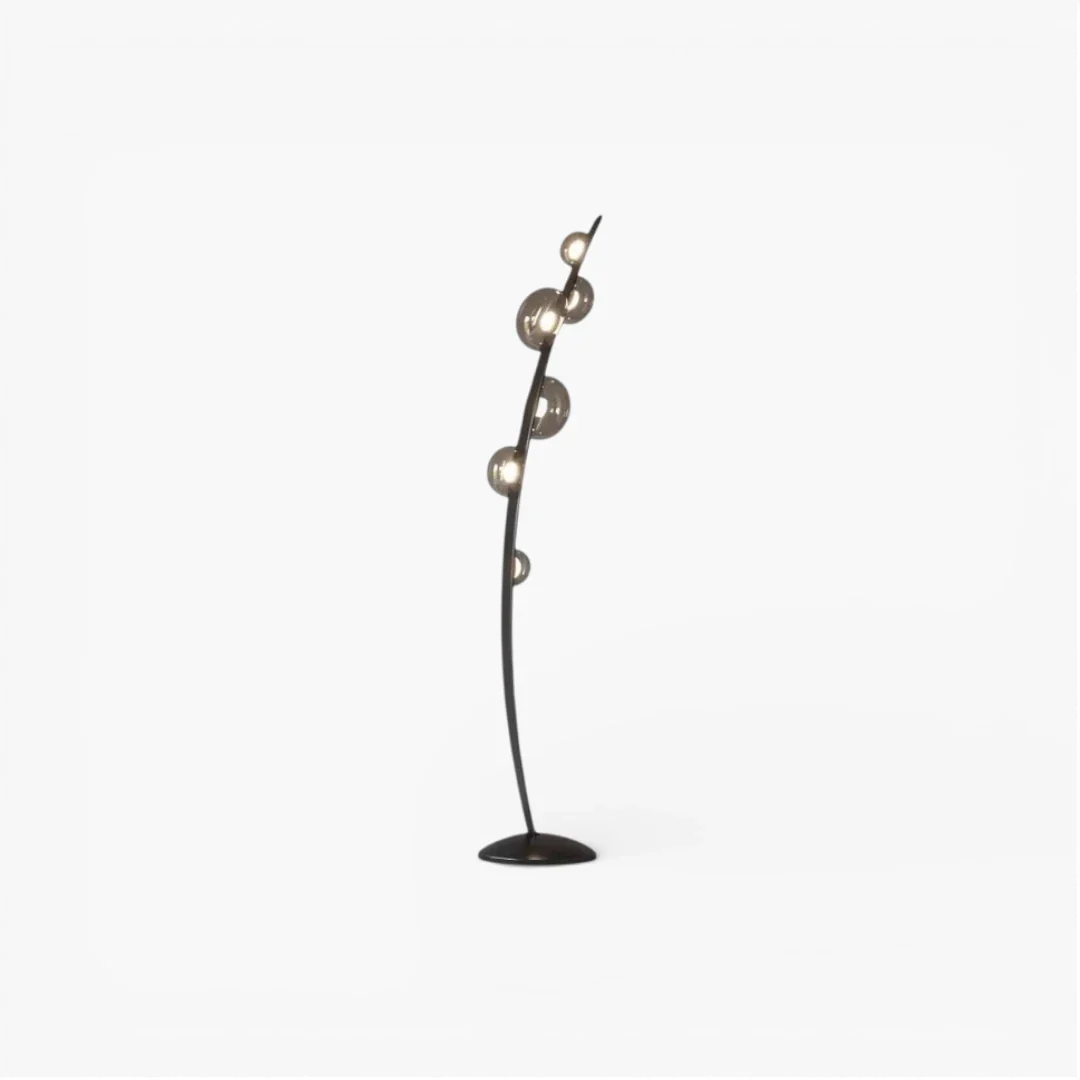 Lampe Sur Pied Bulles Verre Vintage