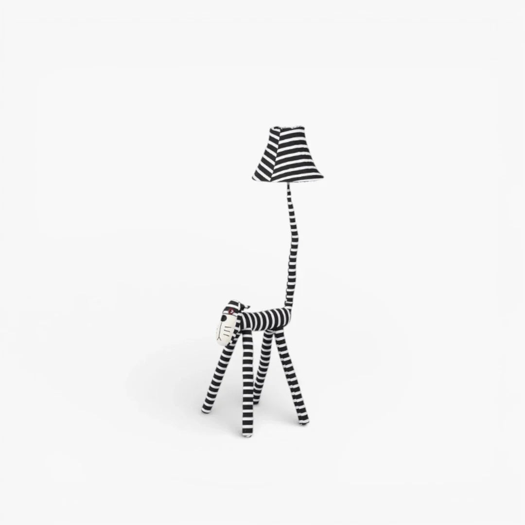 Lampe Sur Pied Chat Rayé