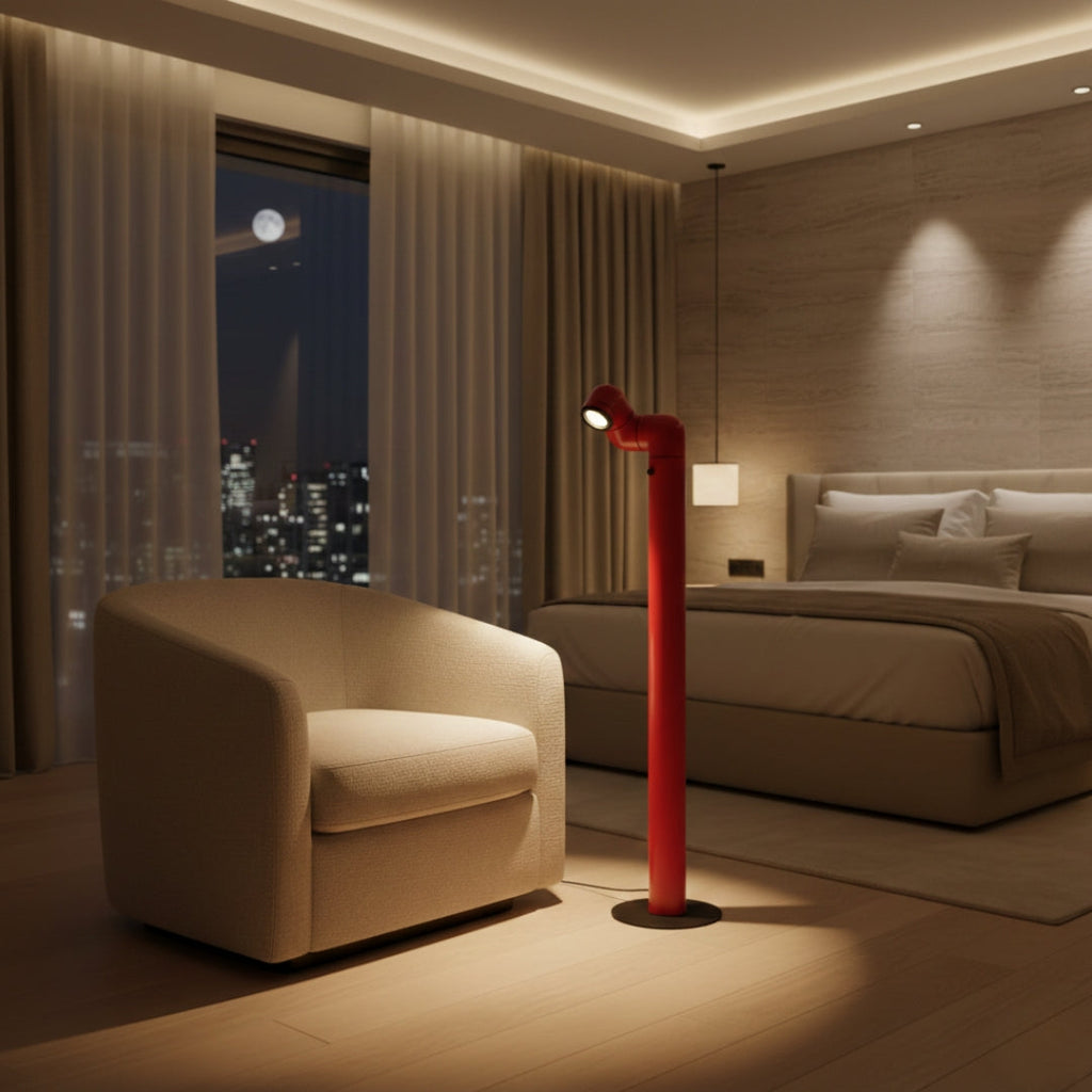 Lampe Sur Pied En Forme De Tuyau