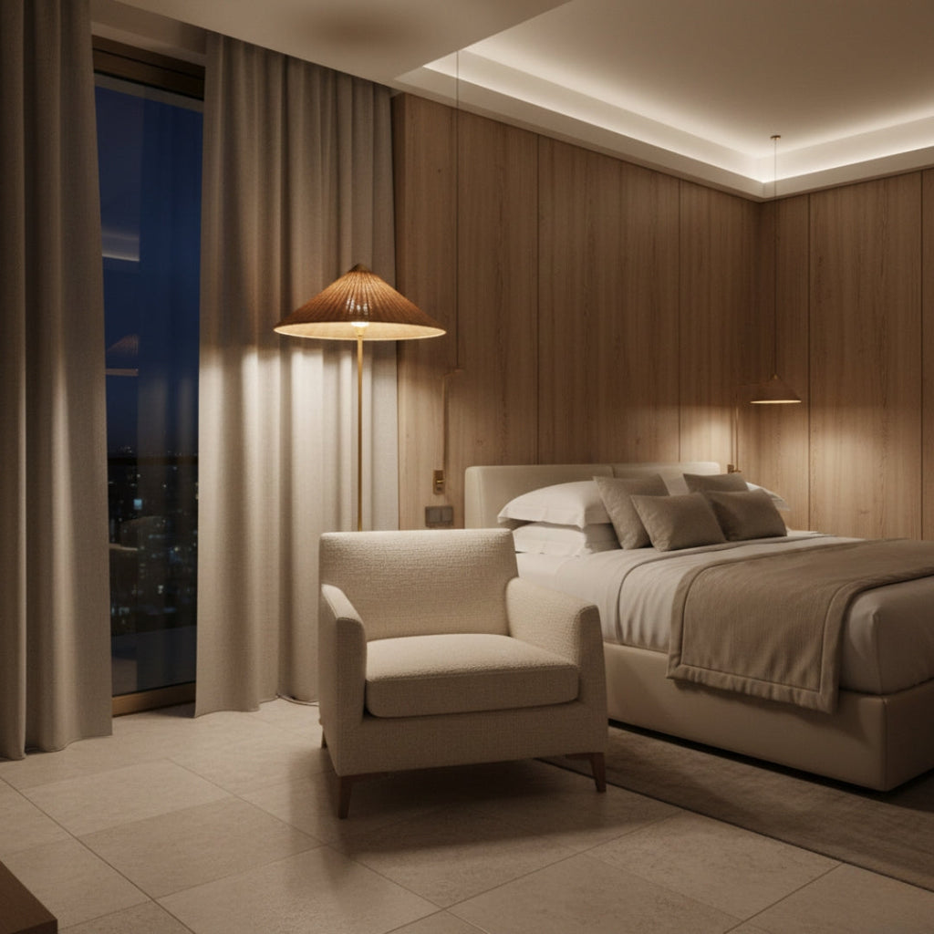 Lampe Sur Pied En Rotin