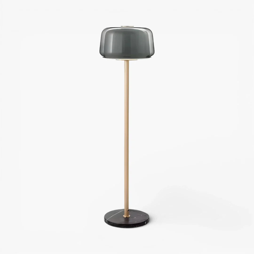 Lampe Sur Pied Verre Fumé