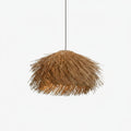 Lustre LED en rotin tissé main – Style japonais Wabi Sabi rétro