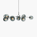 Lustre Beans LED en Métal et Verre Bullé