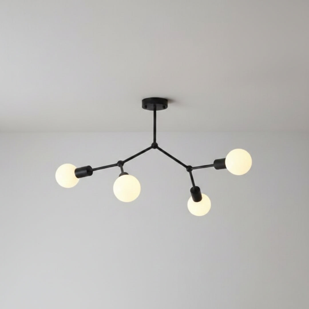 Lustre LED Industriel à Branches Métalliques