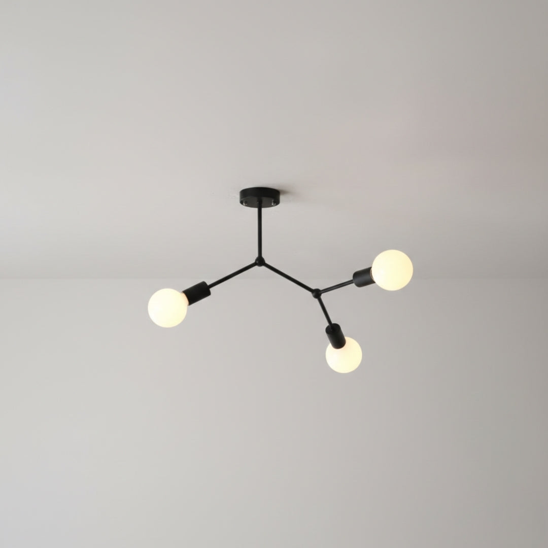 Lustre LED Industriel à Branches Métalliques