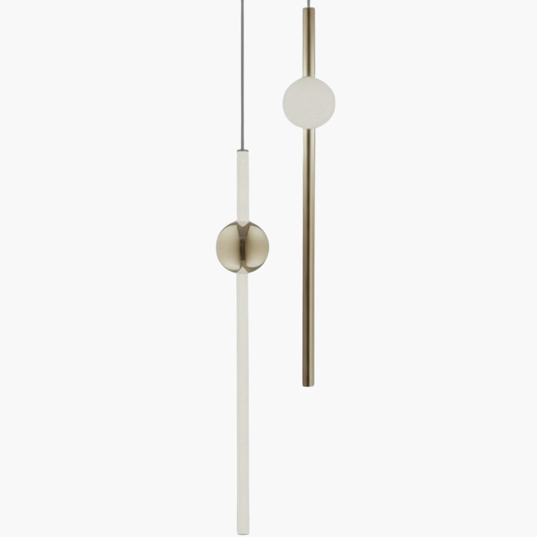 Lustre LED Orion en Tubes Dorés Design