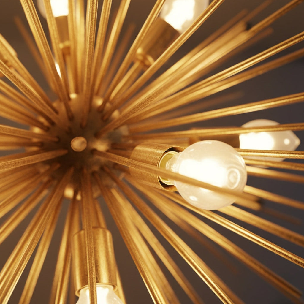 Lustre Moderne en Aluminium Doré Prosperity