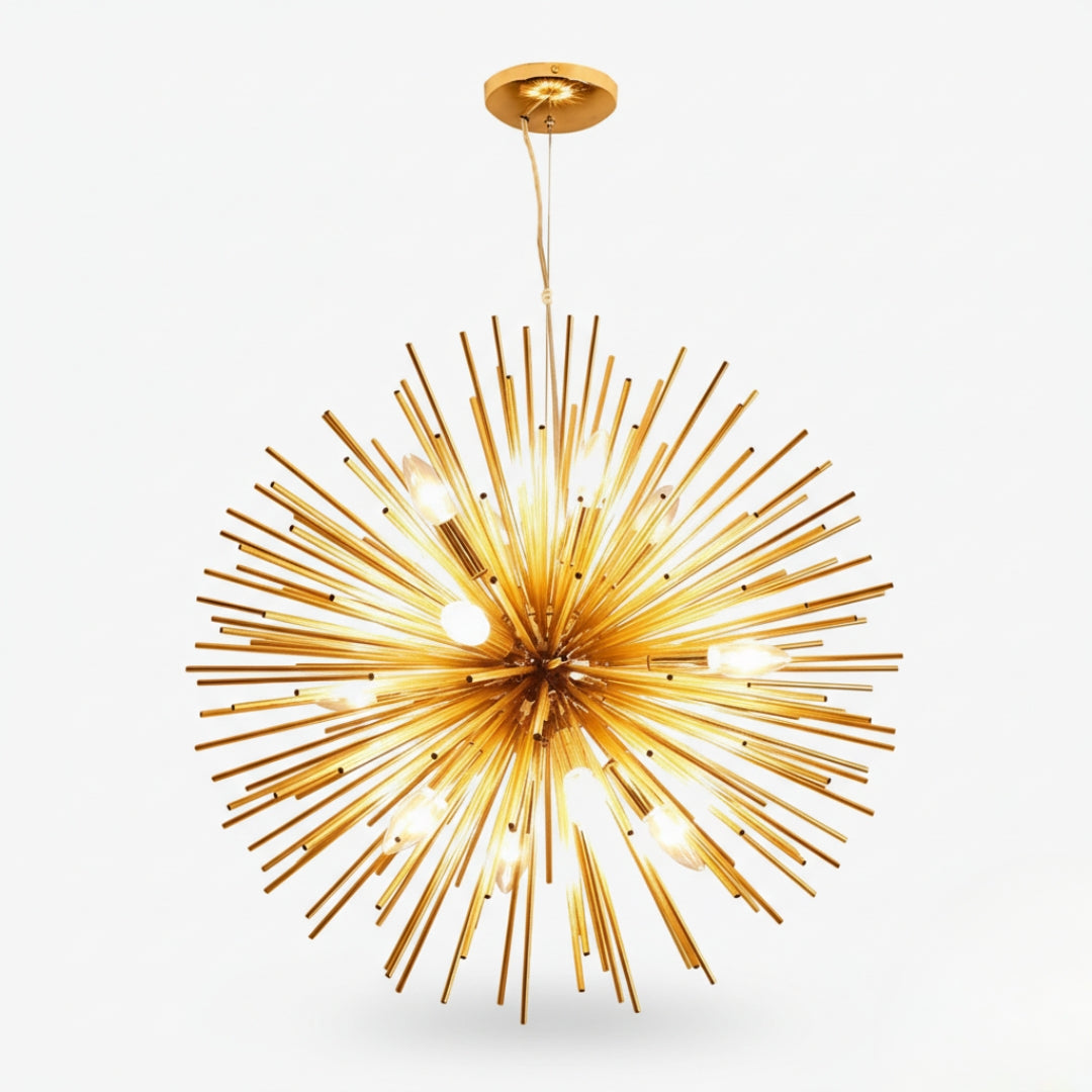 Lustre Moderne en Aluminium Doré Prosperity