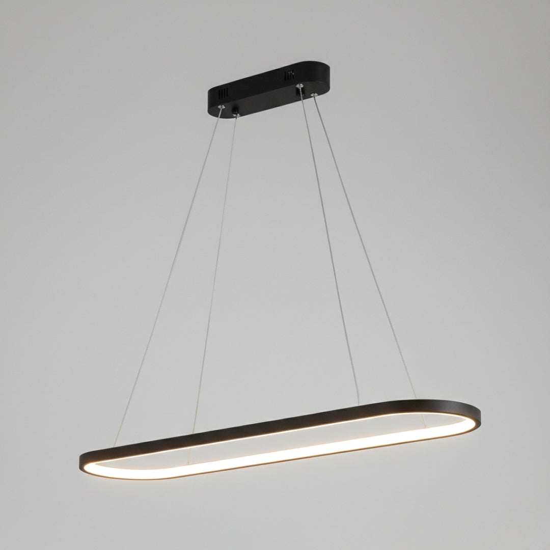 Lustre suspendu LED en aluminium au design arrondi