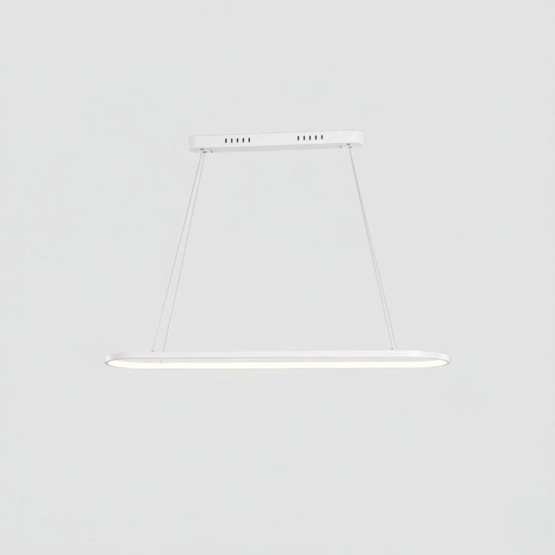 Lustre suspendu LED en aluminium au design arrondi