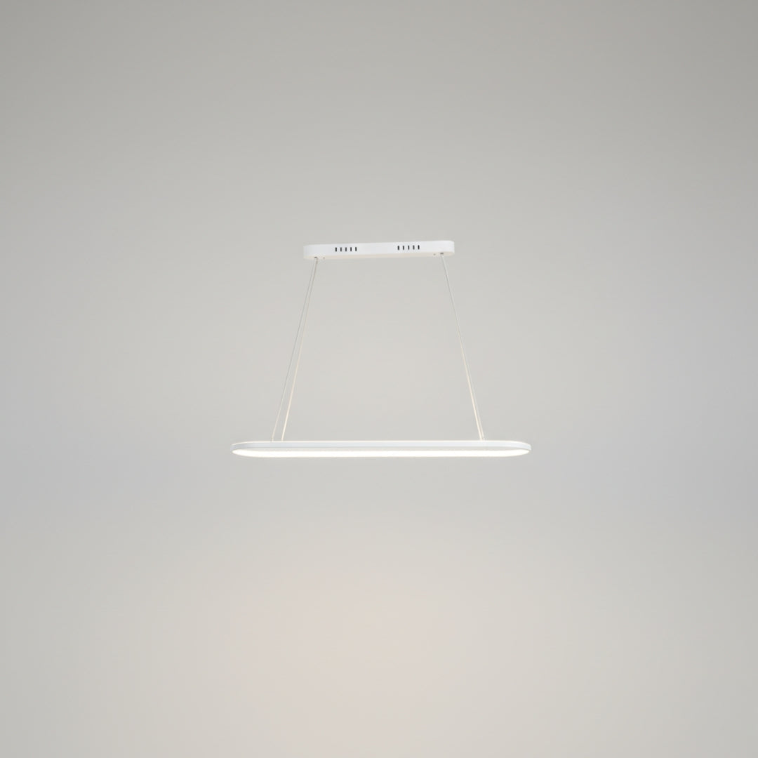 Lustre suspendu LED en aluminium au design arrondi