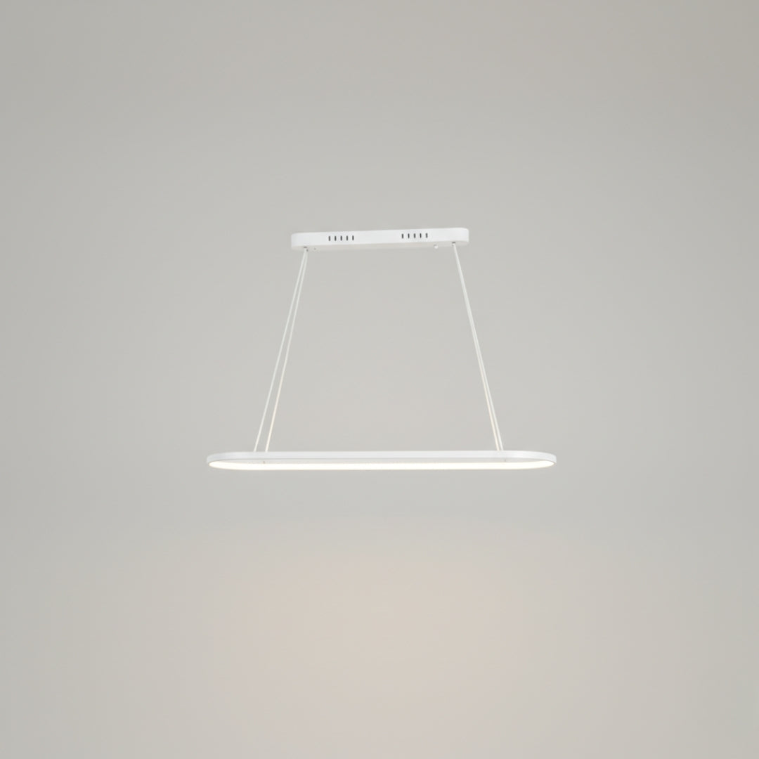 Lustre suspendu LED en aluminium au design arrondi