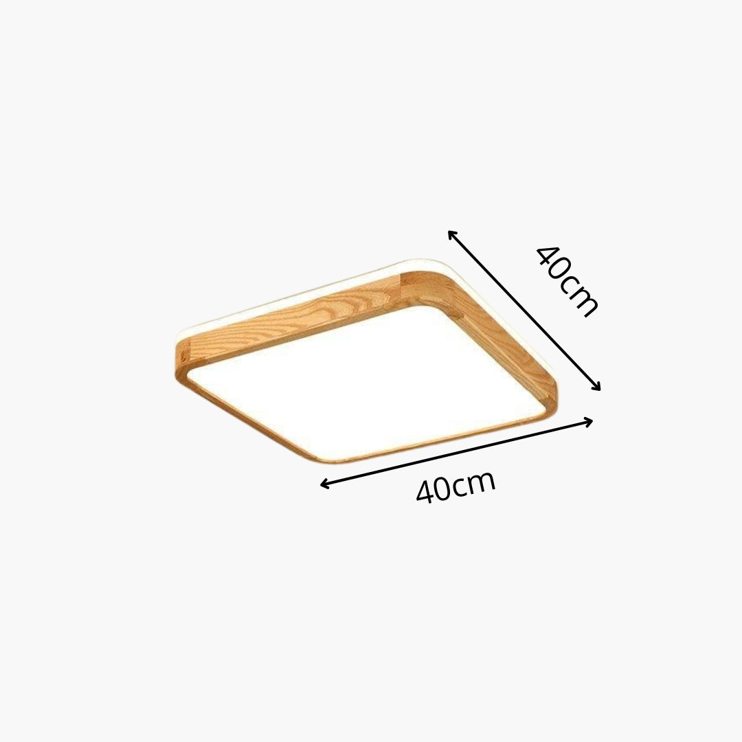 Plafonnier Bois LED Design Formes Modernes
