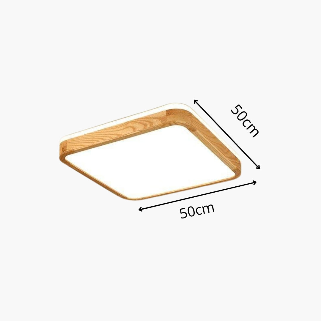 Plafonnier Bois LED Design Formes Modernes