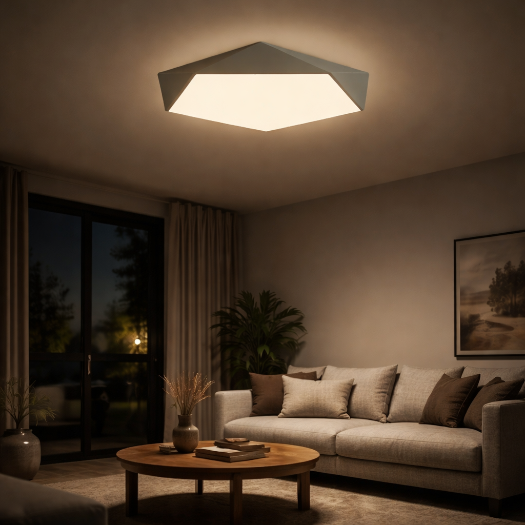 Plafonnier LED Design Géométrique Coloré