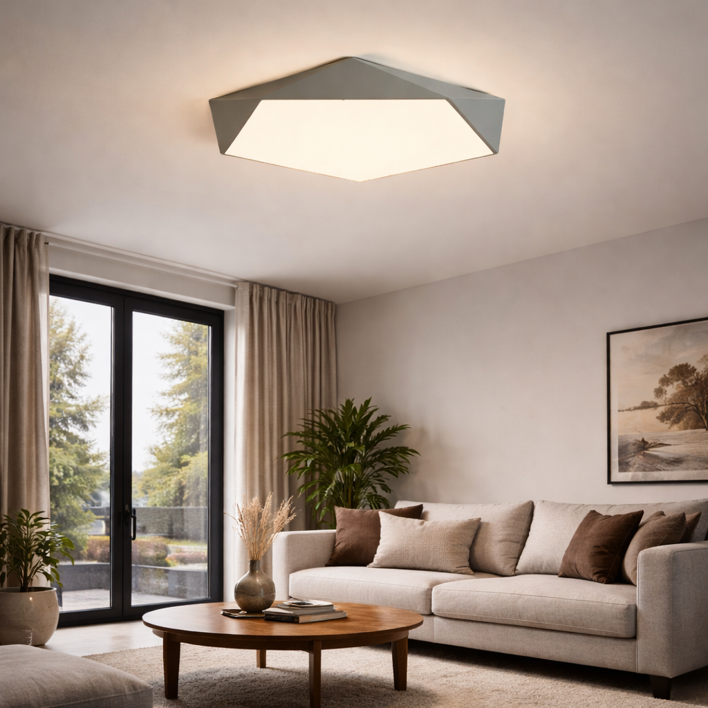 Plafonnier LED Design Géométrique Coloré