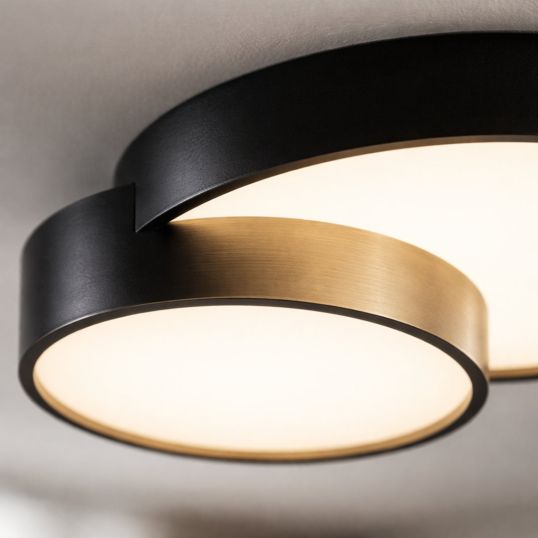 Plafonnier LED Design Noir Élégant Moderne