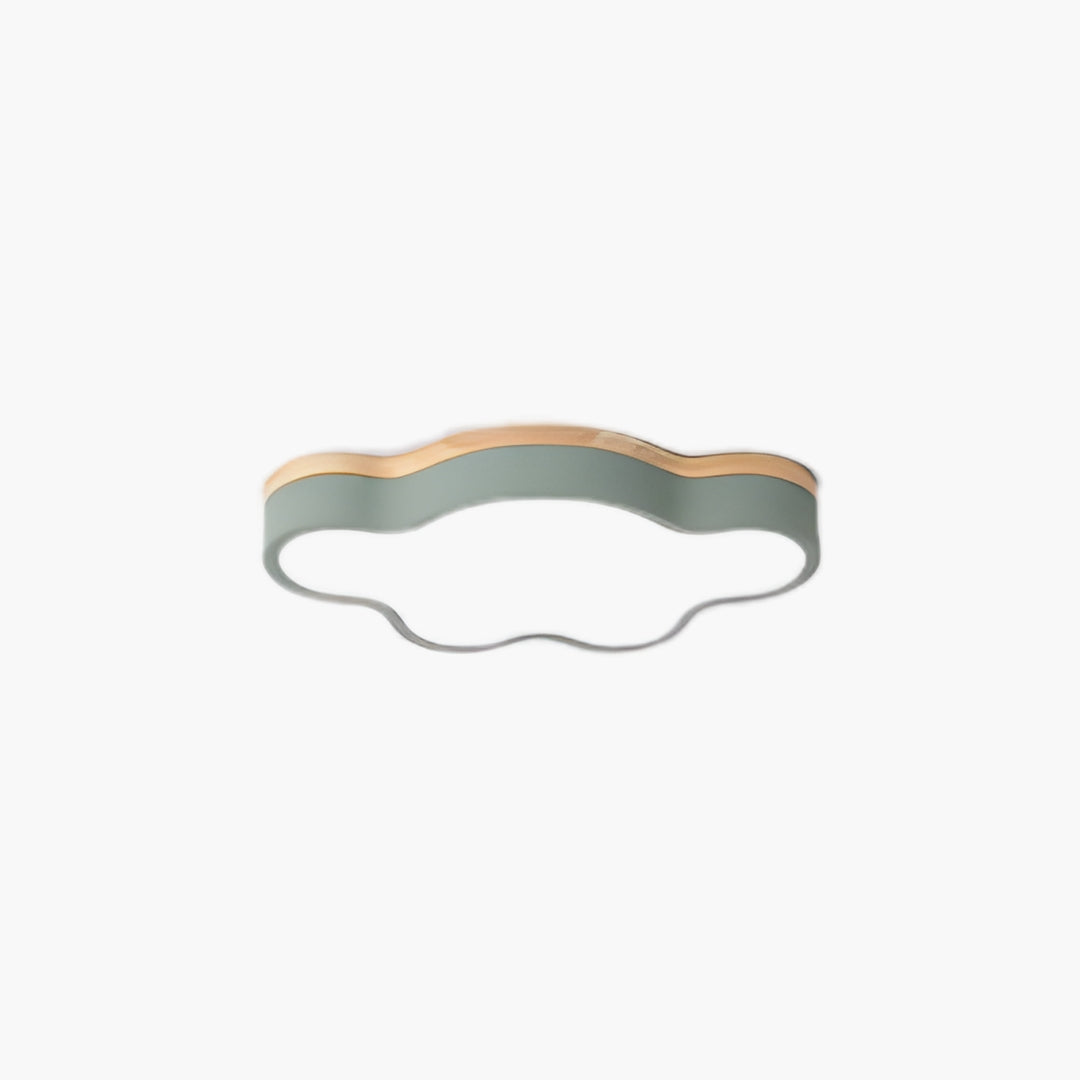 Plafonnier LED Bois Forme Nuage Design