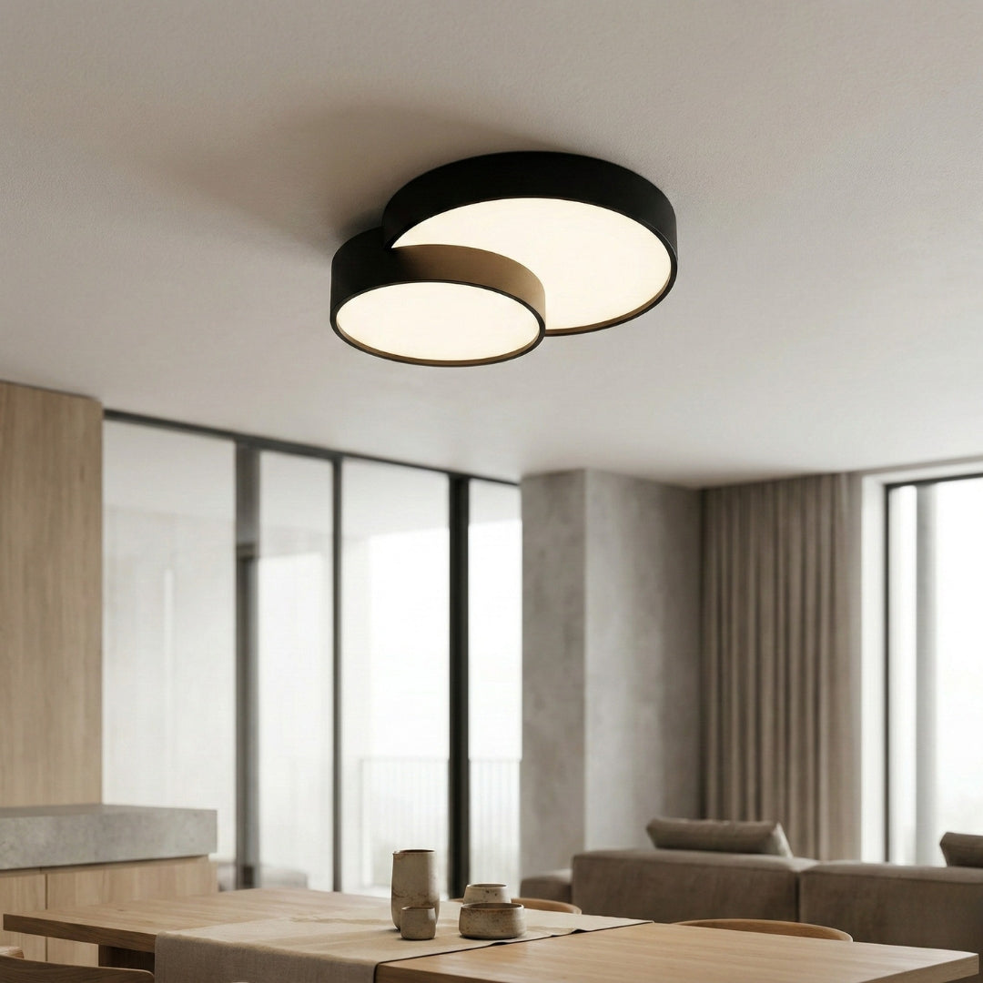 Plafonnier LED Design Noir Élégant Moderne