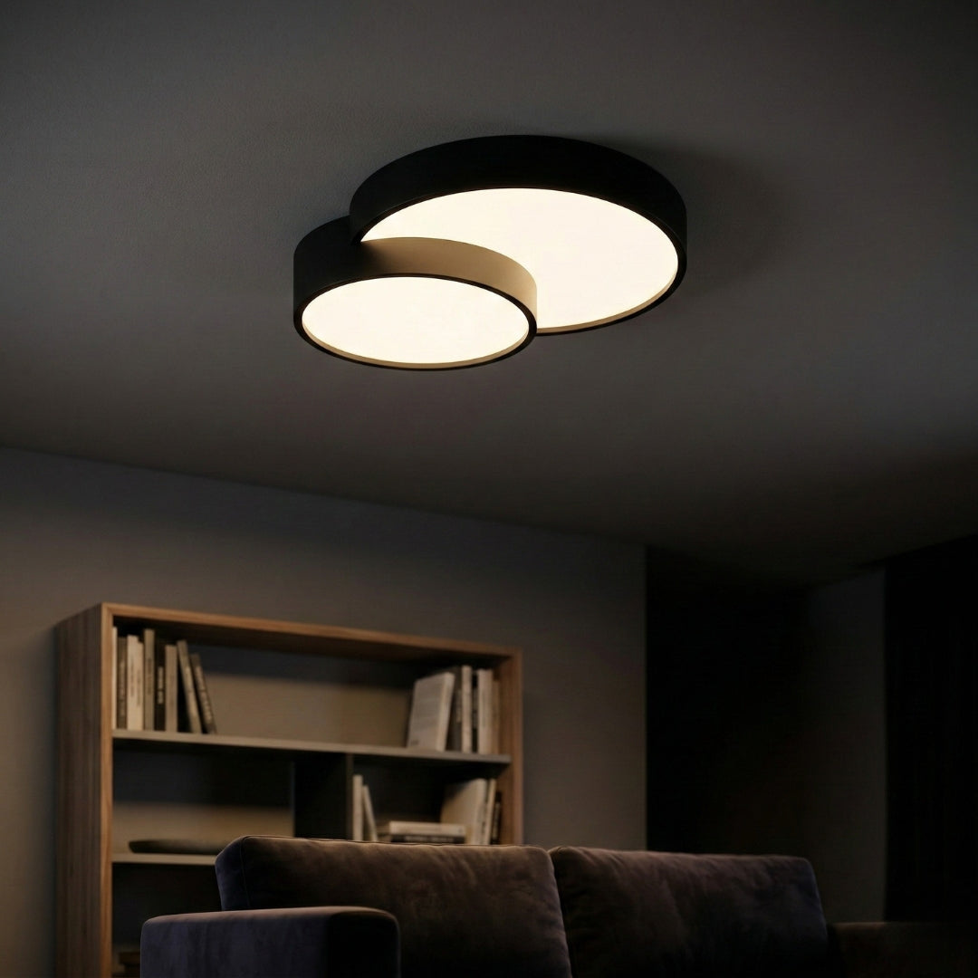Plafonnier LED Design Noir Élégant Moderne