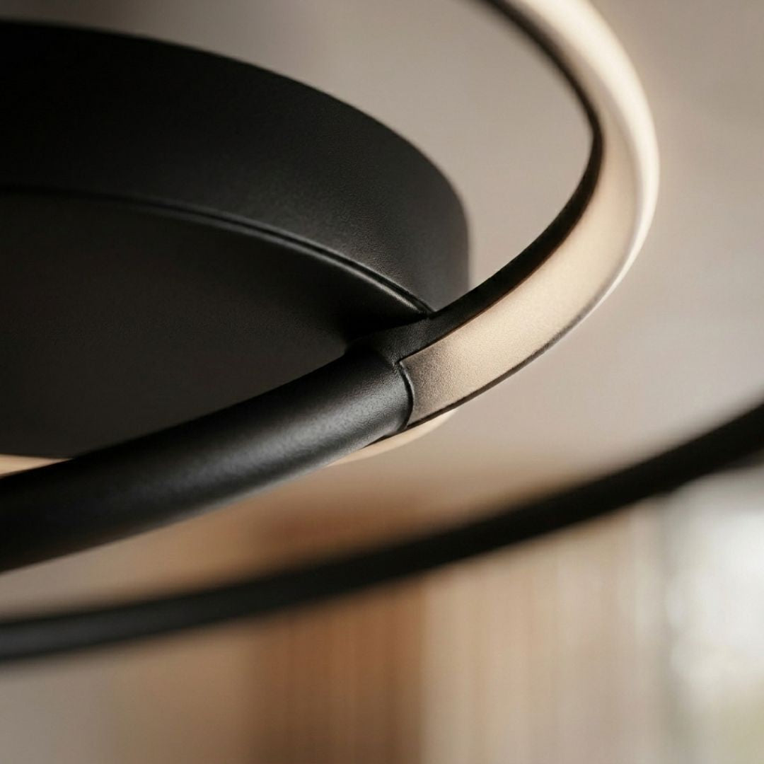 Plafonnier LED Double Boucle Noir