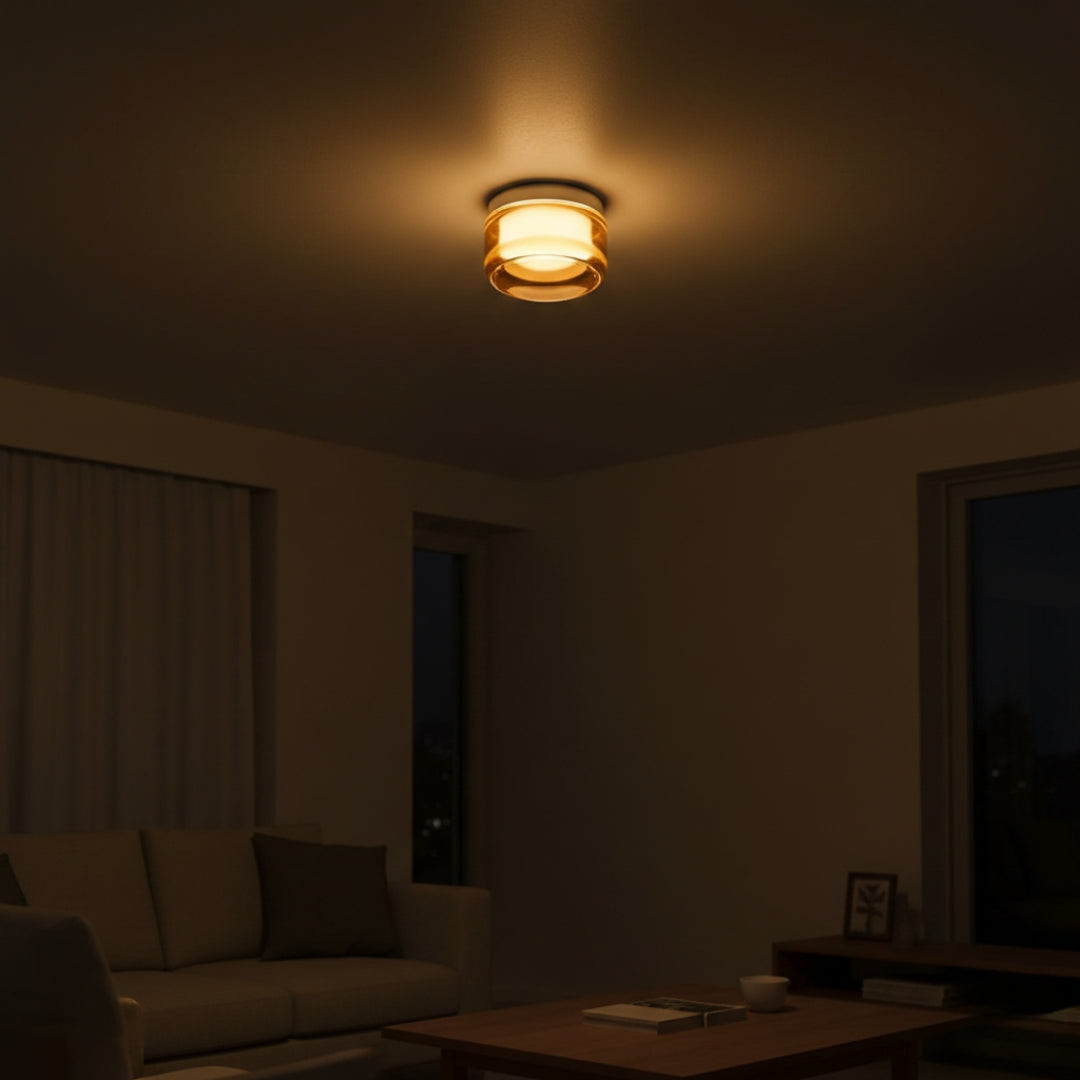 Plafonnier LED Minimaliste en Verre Nordique