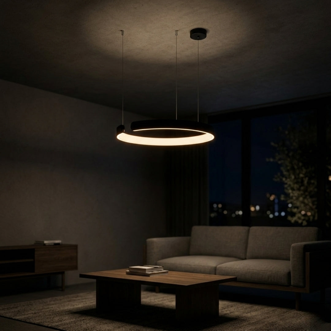 Plafonnier LED Nordique Anneau Rond Moderne