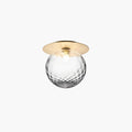 Plafonnier LED Rond Doré Verre Élégant